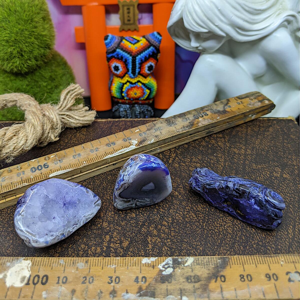Purple Polished Dyed Ocos Agate Geode | Small