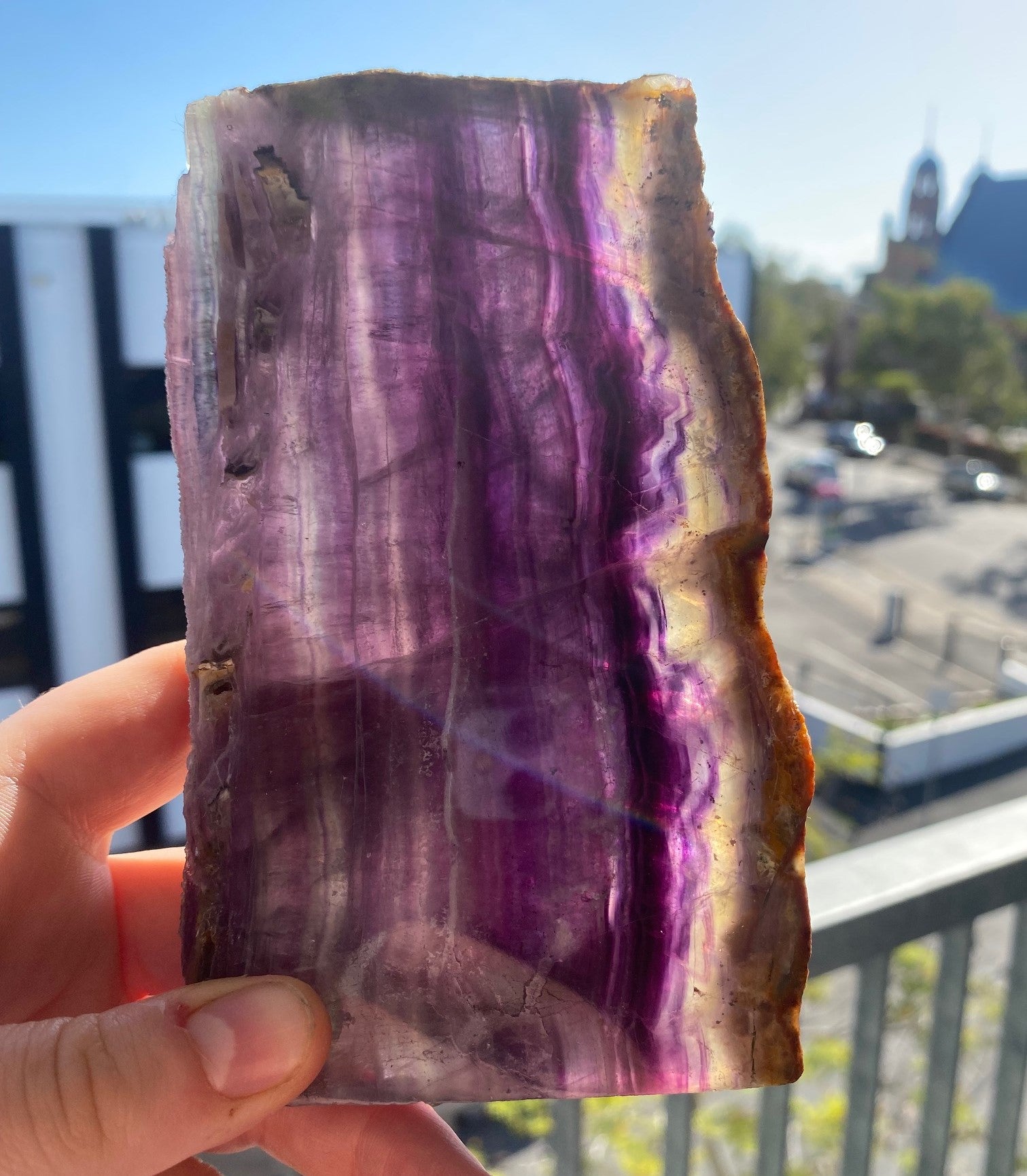 Purple Fluorite Slice