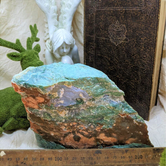 Standing Rhyolite Rainforest Jasper Chunk with Quartz Inclusion