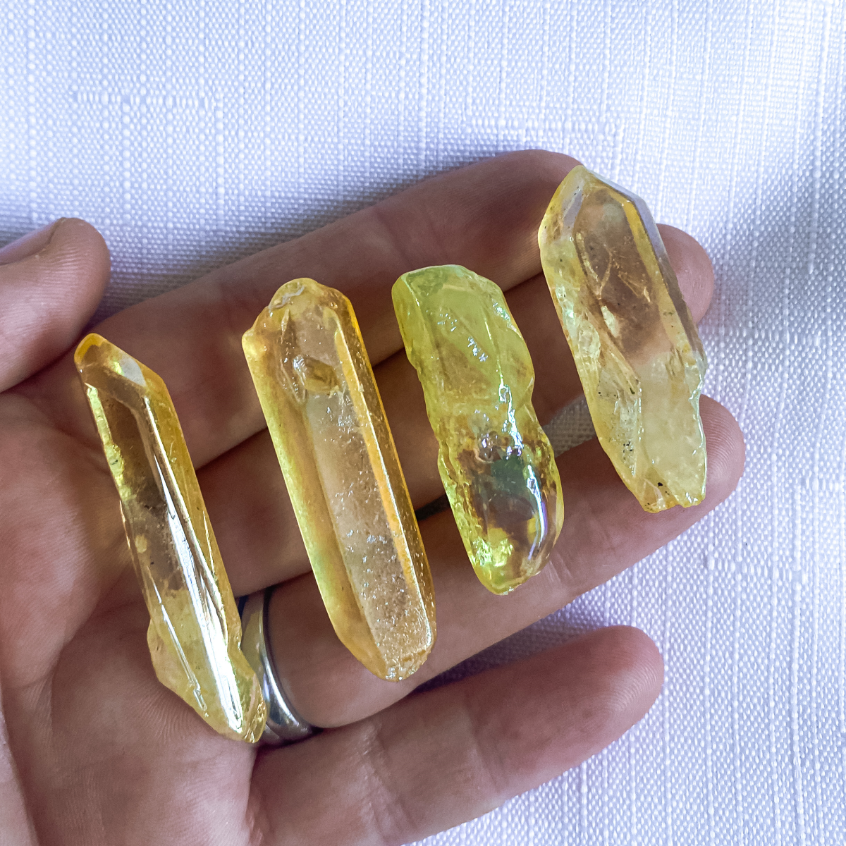 Yellow Aura Quartz Pieces | Med