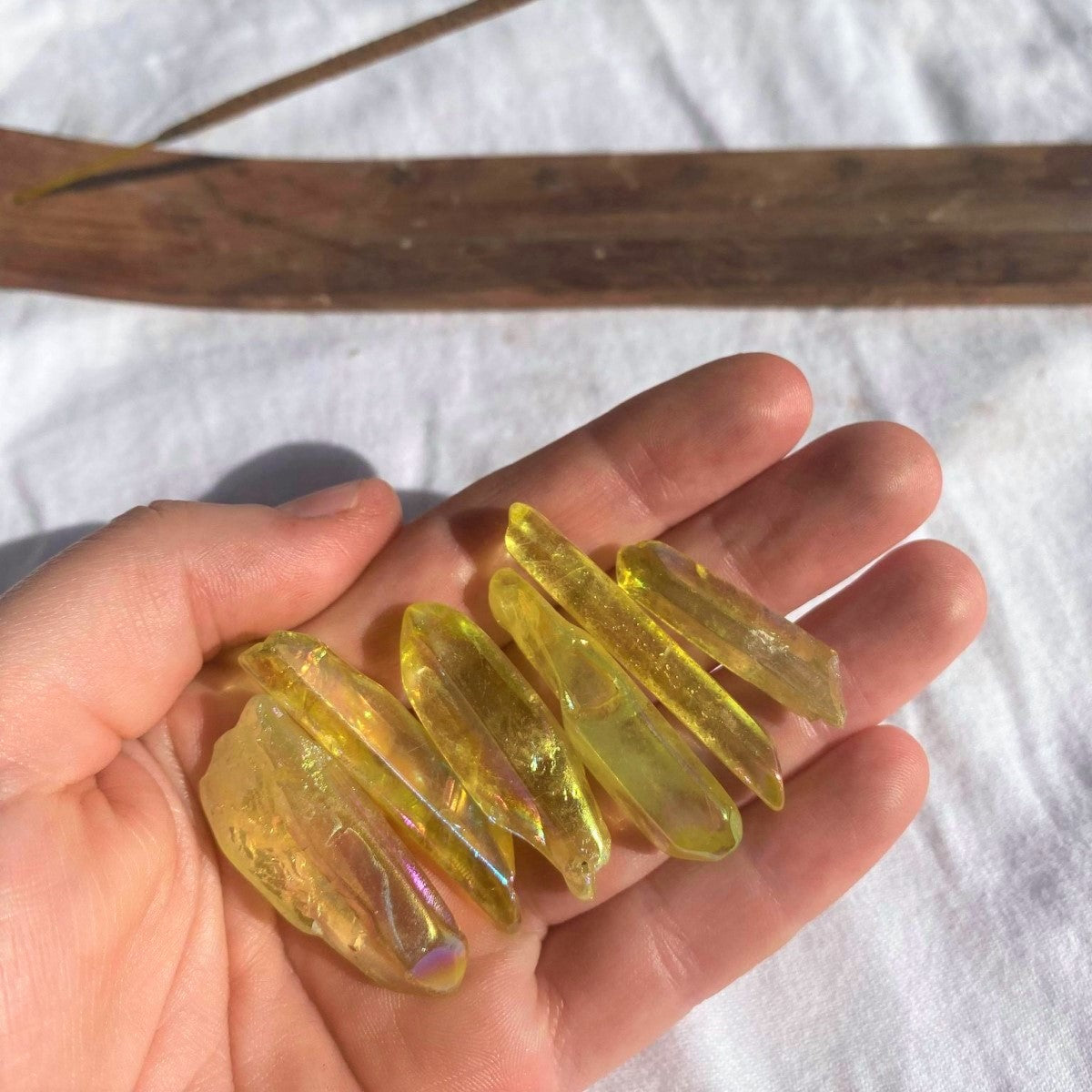 Yellow Aura Quartz Pieces  Small
