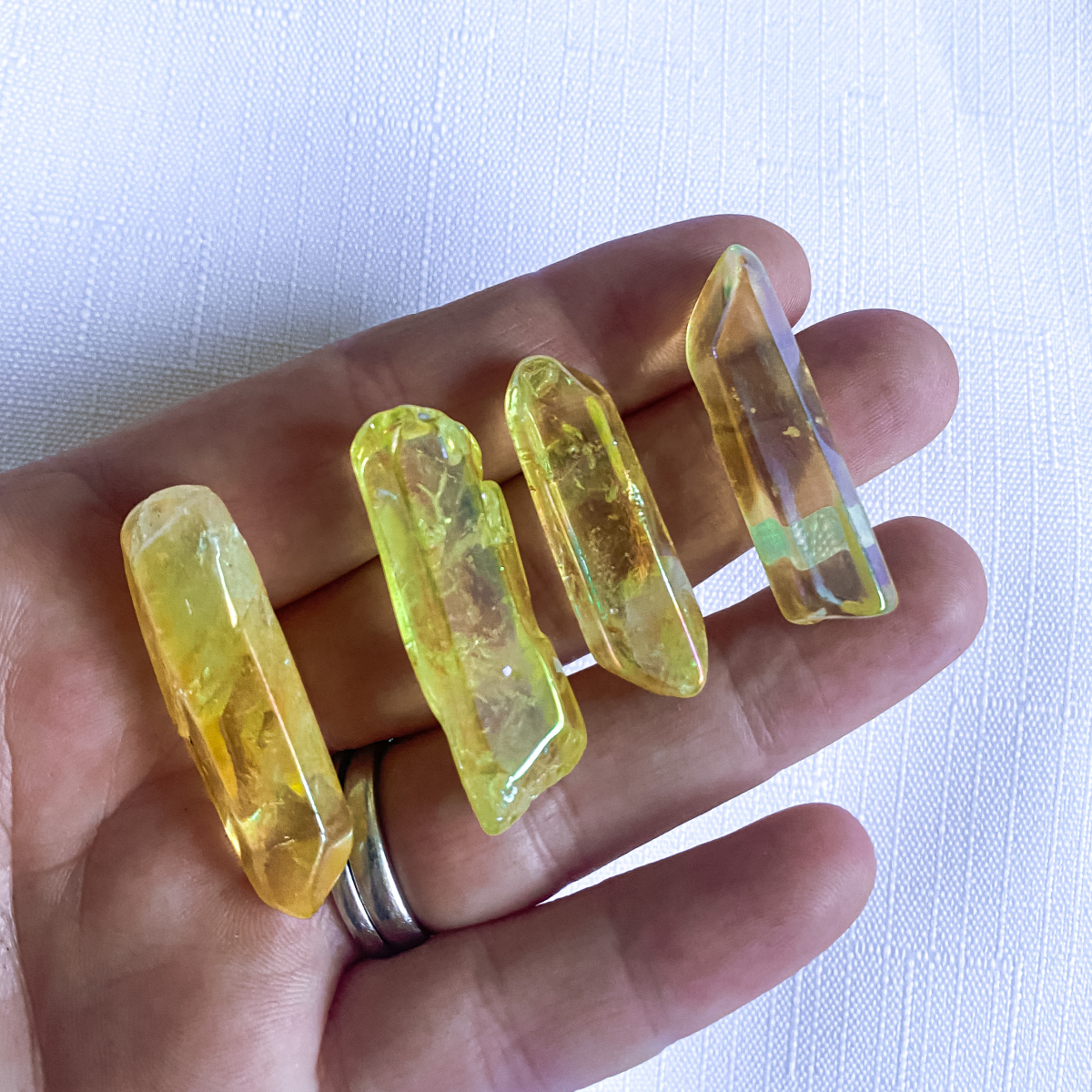 Yellow Aura Quartz Pieces | Small