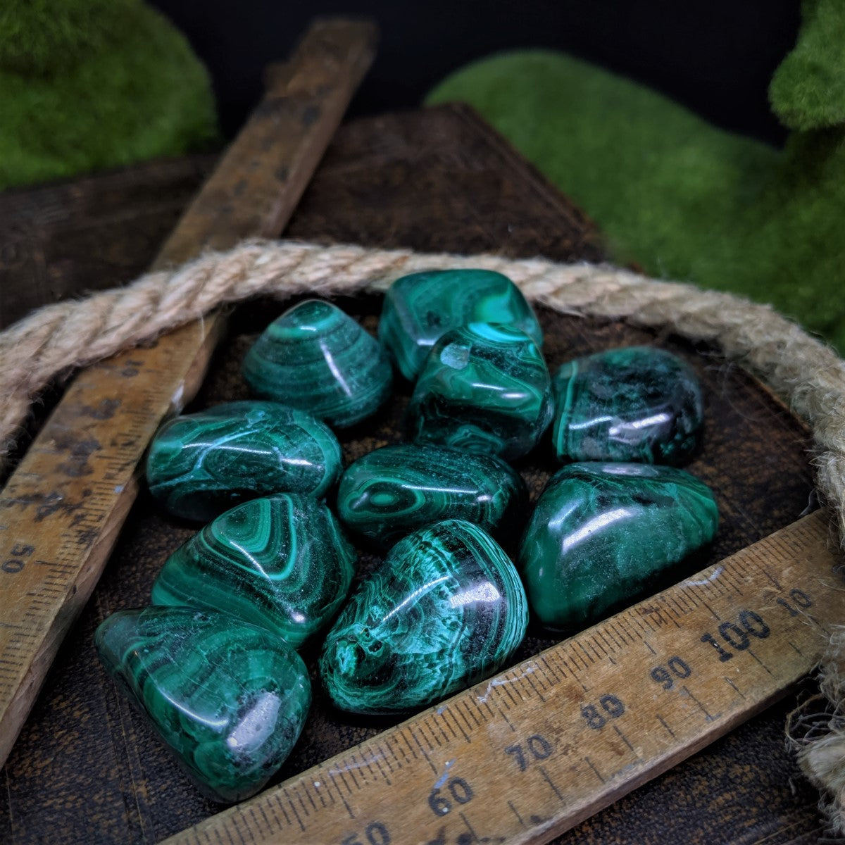 Malachite Tumble Stones - Small.