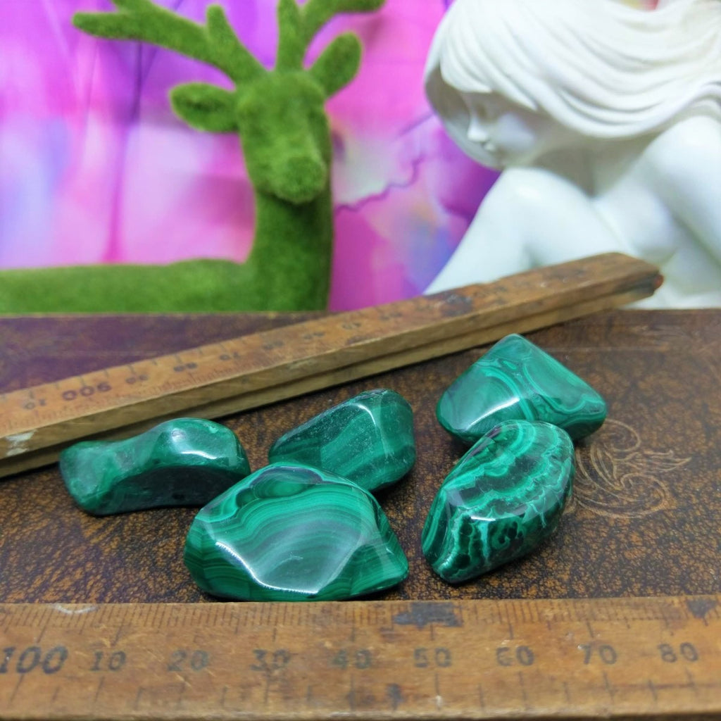 Malachite Tumble Stones - Small.