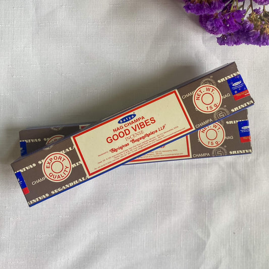 Nag Champa Good Vibes (Satya) - Incense Sticks