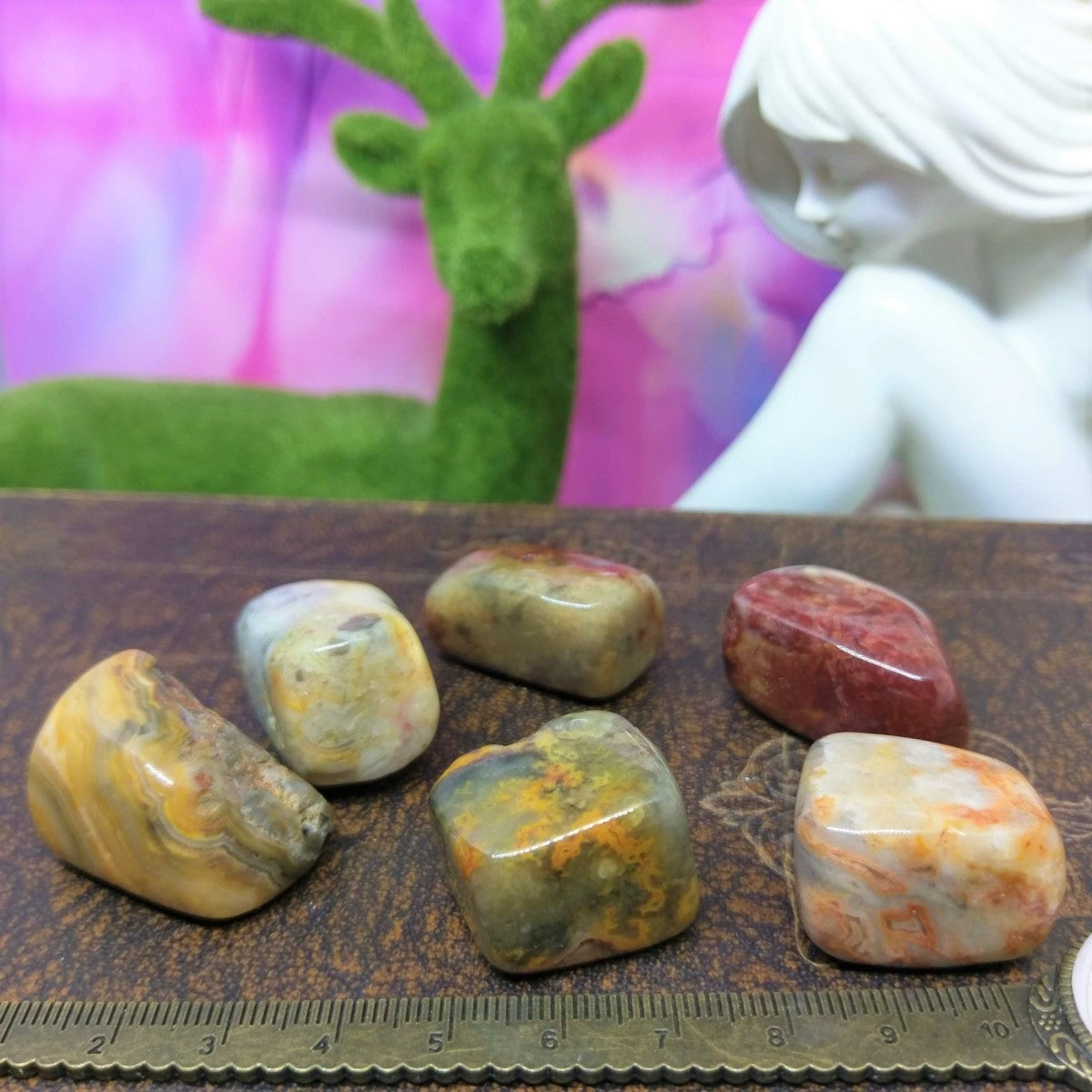 Crazy Lace Agate Tumbled Stones.